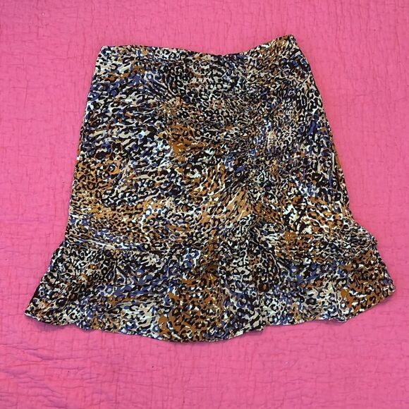 Suncoo Paris Leopard Print Ruffle mini Skirt, US2 - Picture 7 of 13